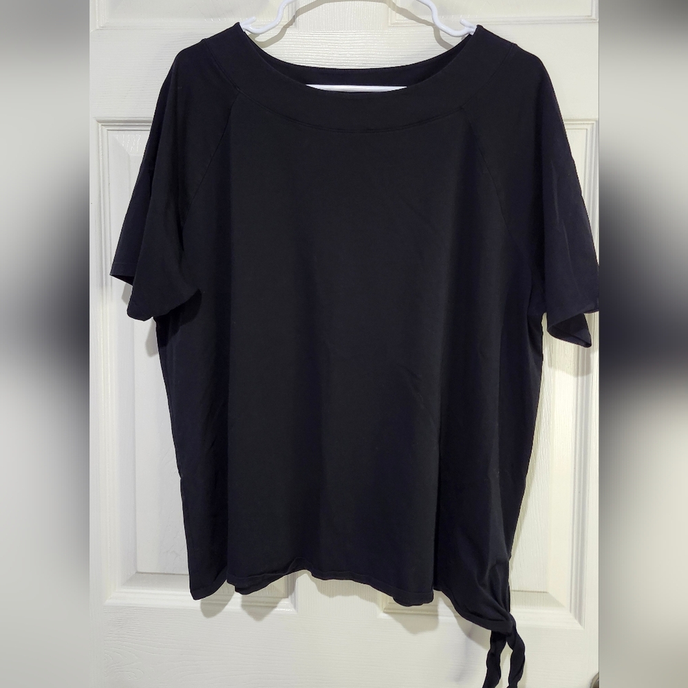 Jones New York Black Short Sleeve Women's Top Size 1X